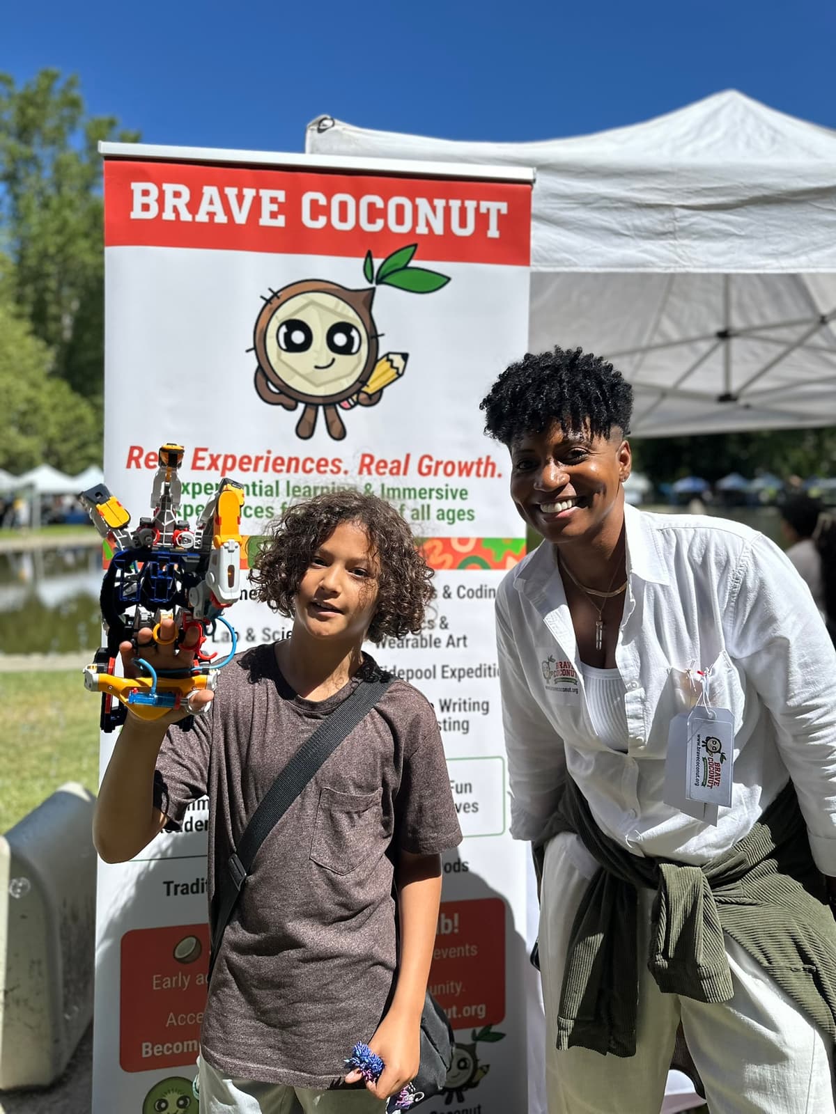 Active learning and crafts at the Kids Fest booth